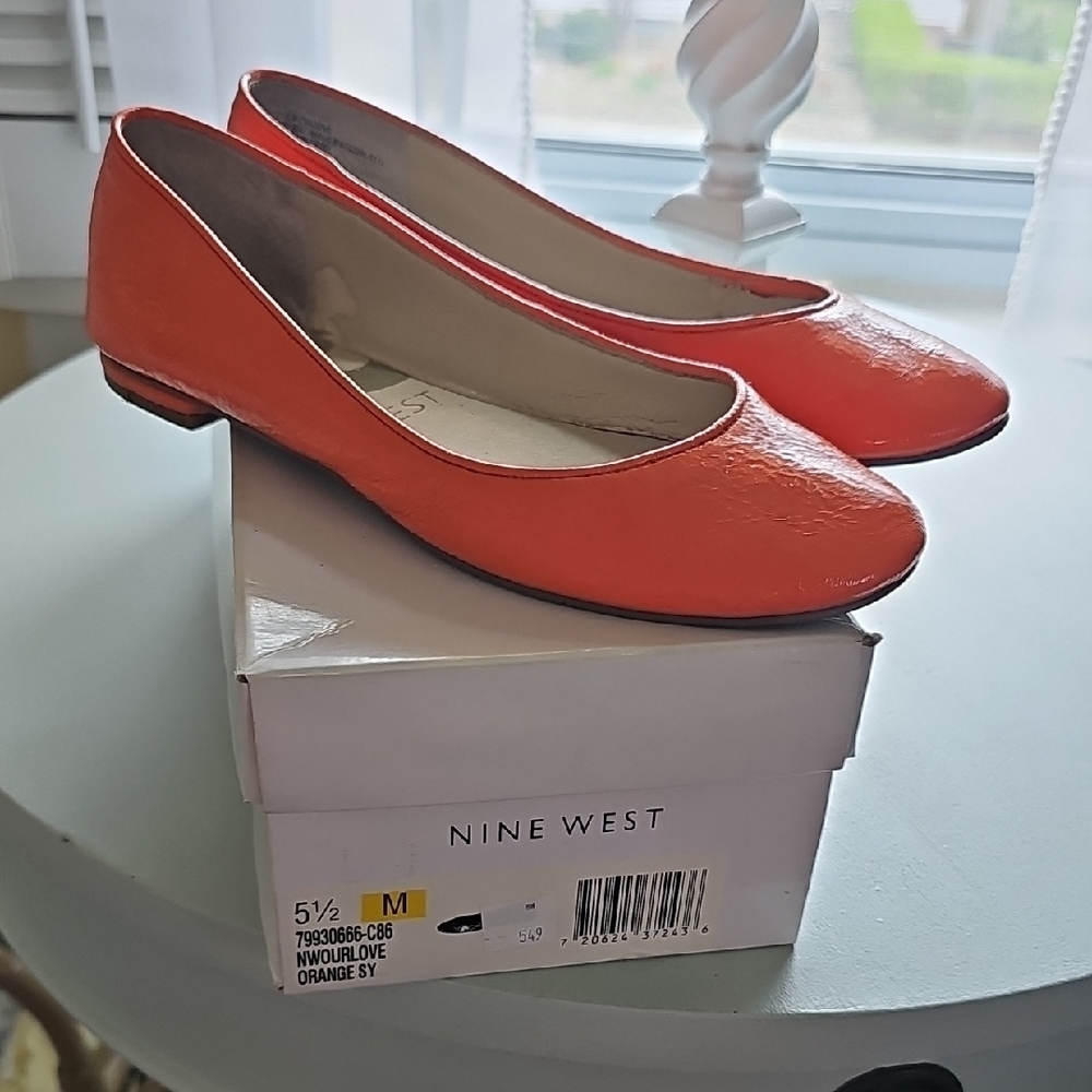 Nine West Women's Orange Flats